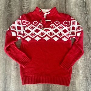 Cat & Jack Red and White Men's Sweater